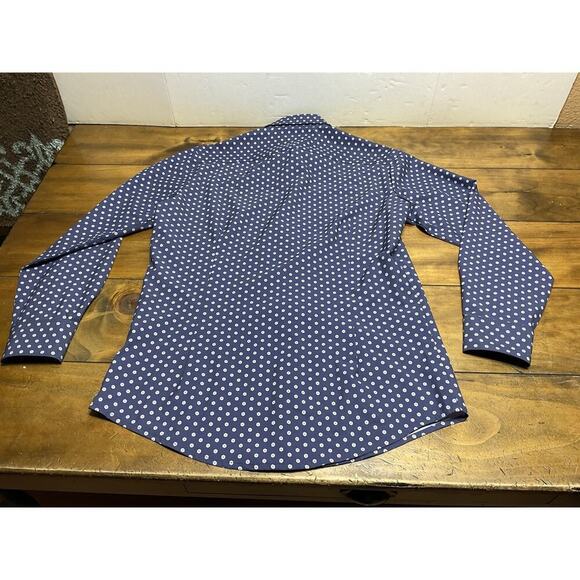 Mizzen + Main Medium Trim Leeward Blue Pink Floral Button Up Casual Preppy - Picture 12 of 12